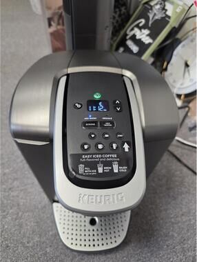 Keurig K-Elite Single Serve K-Cup Coffee Maker Brushed Slate Iced Coffee Brew